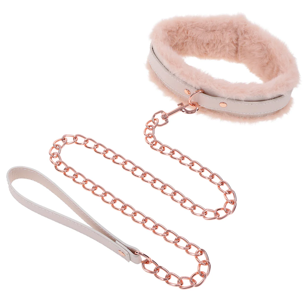 S&M Peaches 'n CreaMe Fur Collar and Leash - Image 8