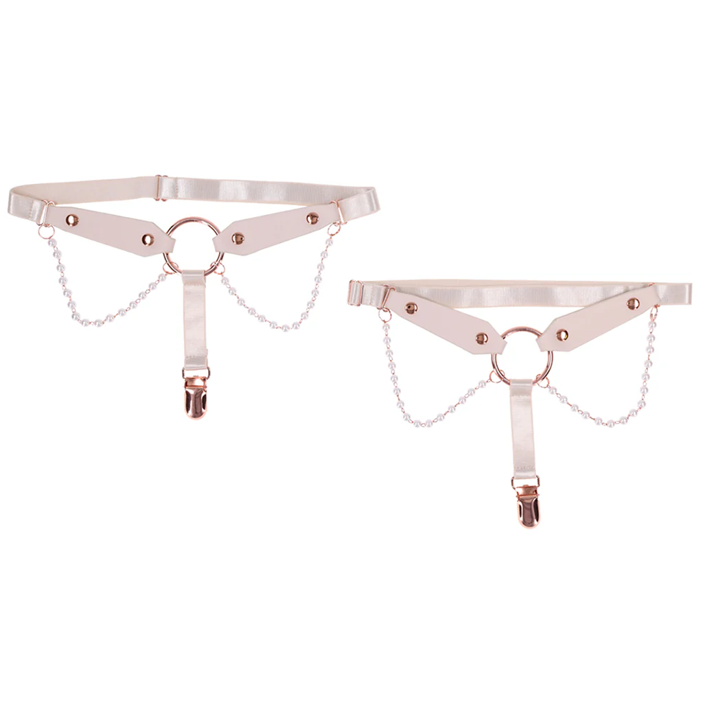 S&M Peaches 'n CreaMe Pearl Garters - Image 2