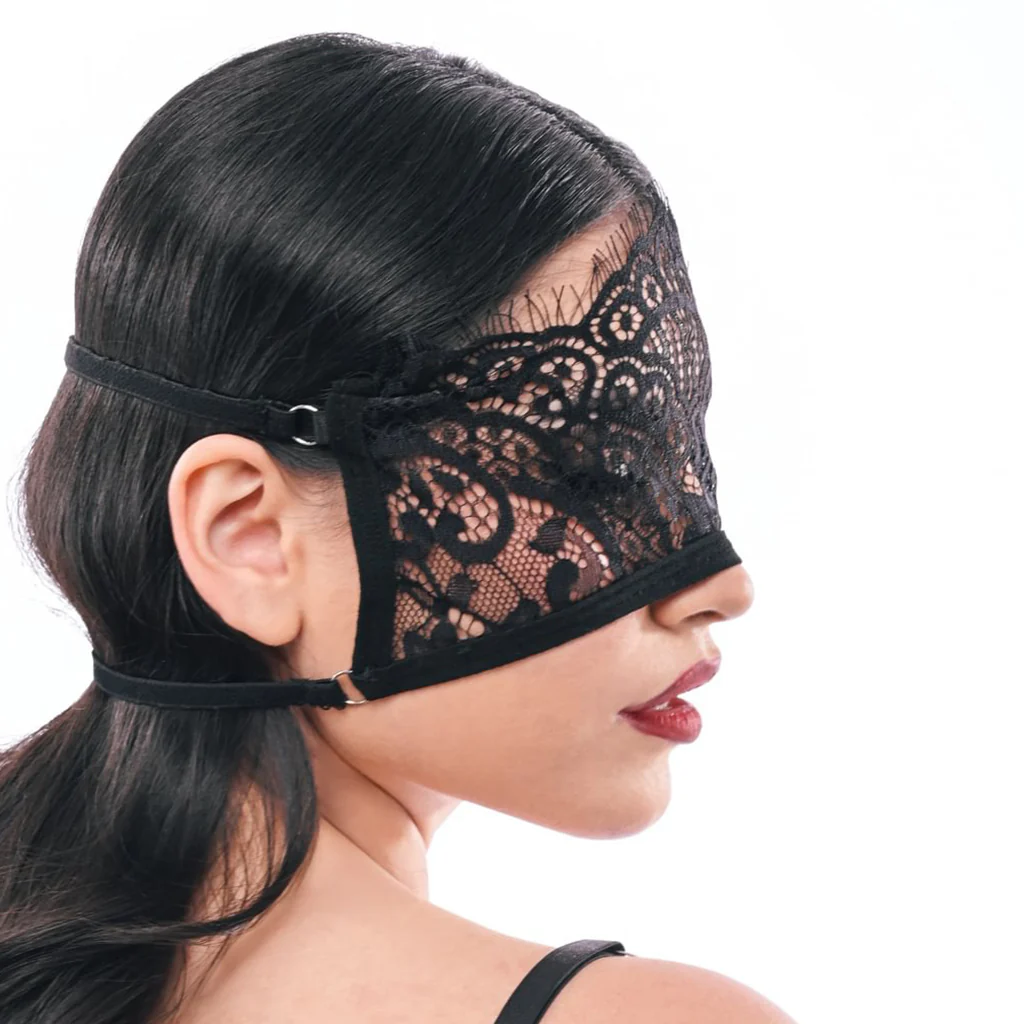 S&M Veiled Vision Lace Blindfold - Image 3