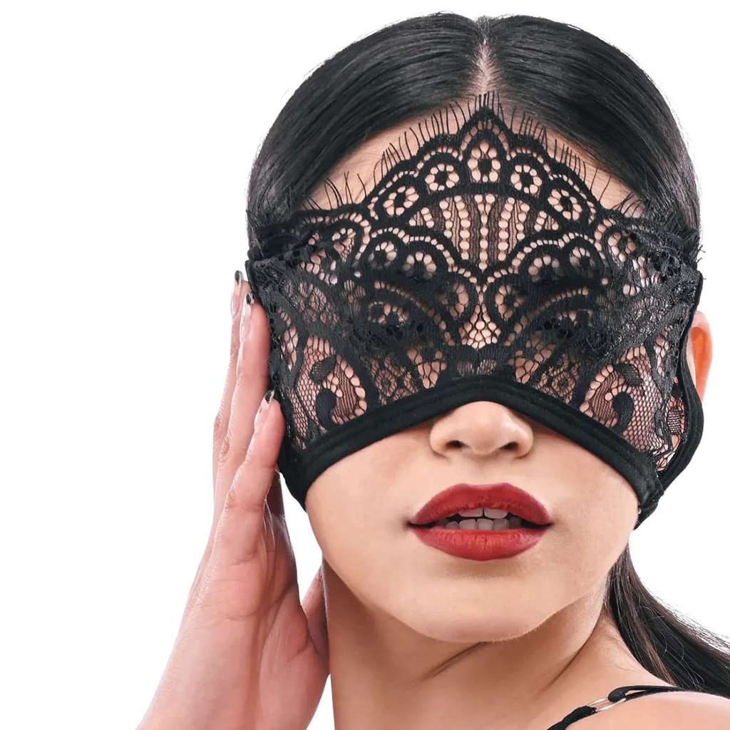 S&M Veiled Vision Lace Blindfold - Image 6
