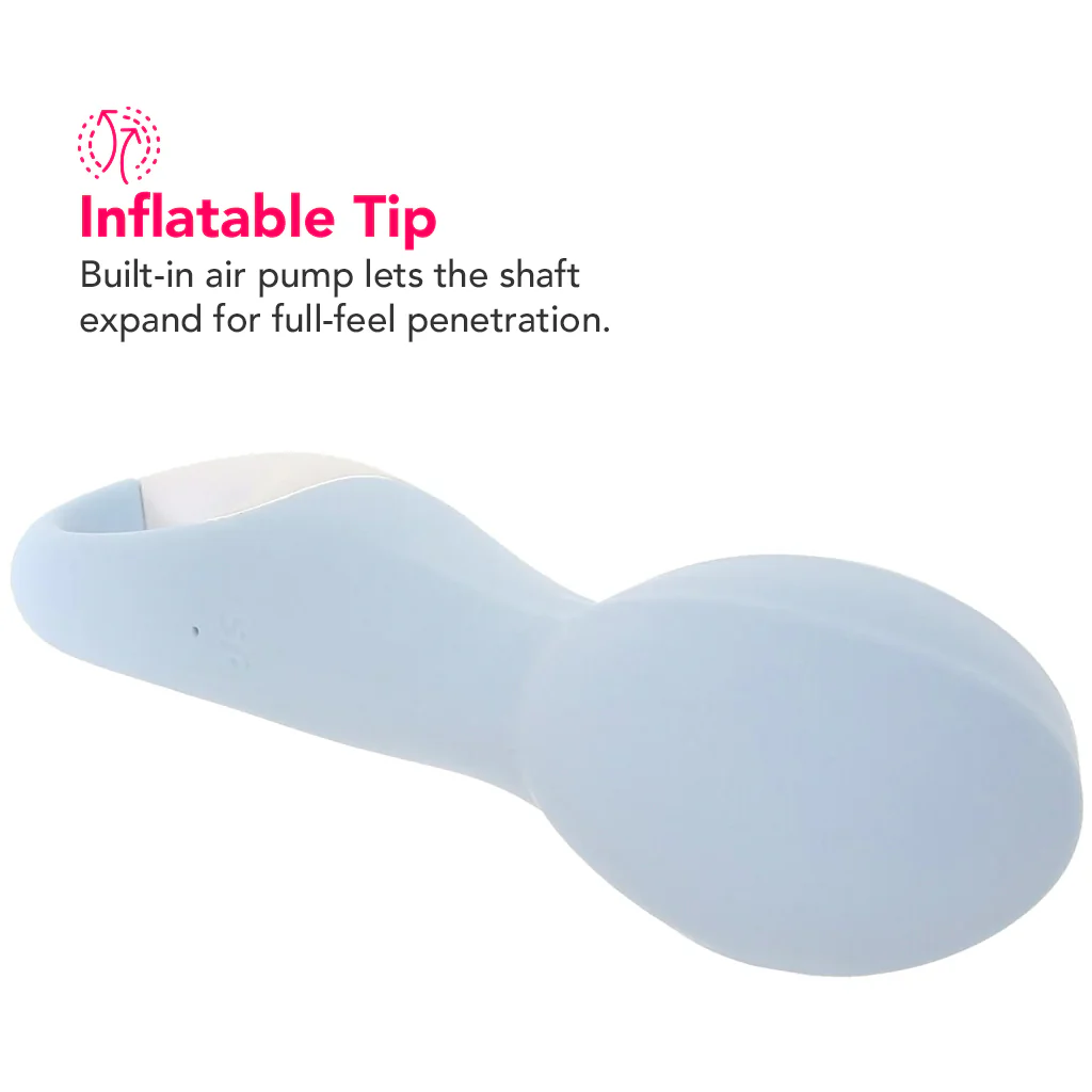 Satisfyer Air Pump Vibrator 5+ G-Spot Vibe in Blue - Image 2