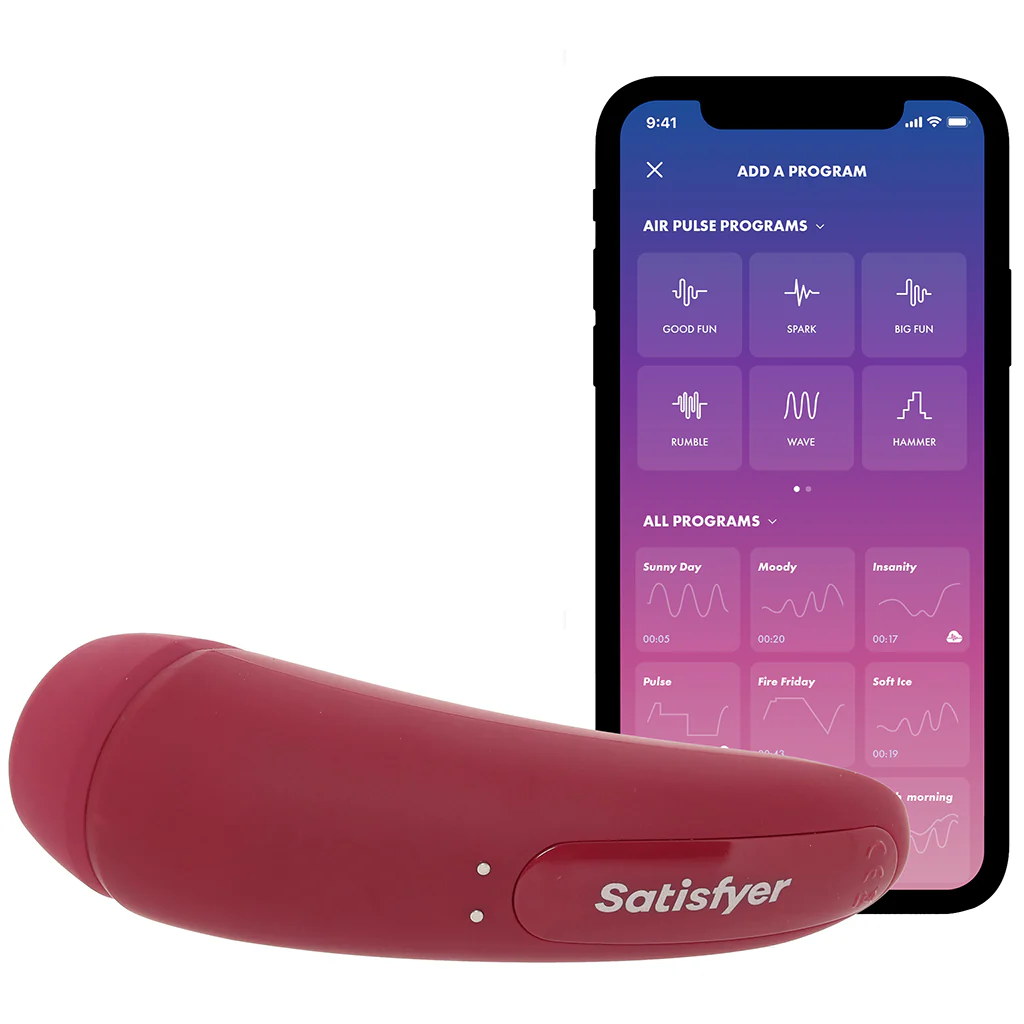 Satisfyer Curvy 1+ Air Pulse Stimulator in Rose Red - Image 5
