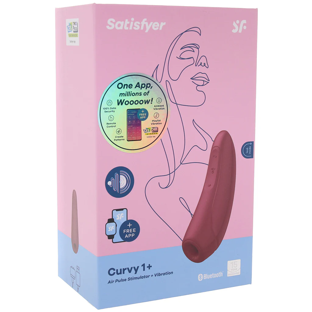 Satisfyer Curvy 1+ Air Pulse Stimulator in Rose Red - Image 9
