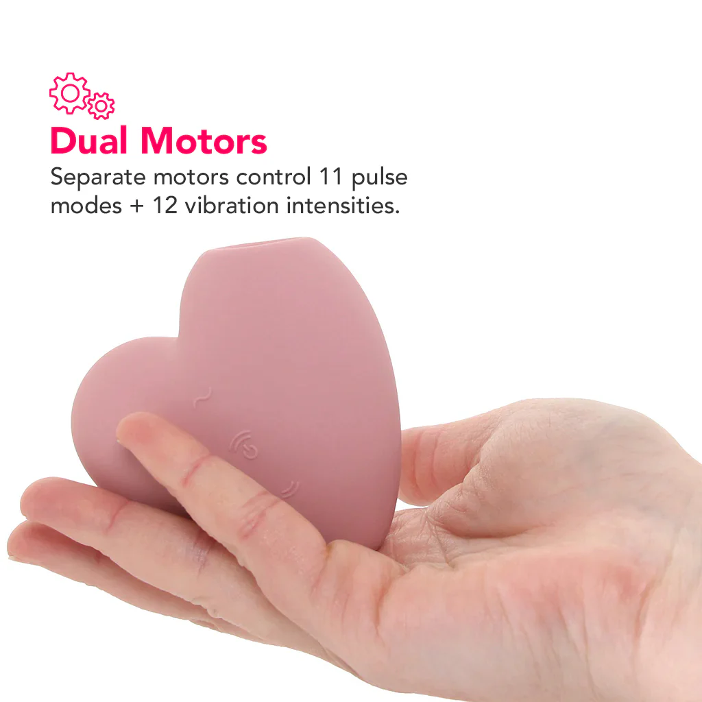 Satisfyer Cutie Heart Air Pulse Stimulator in Light Red - Image 4