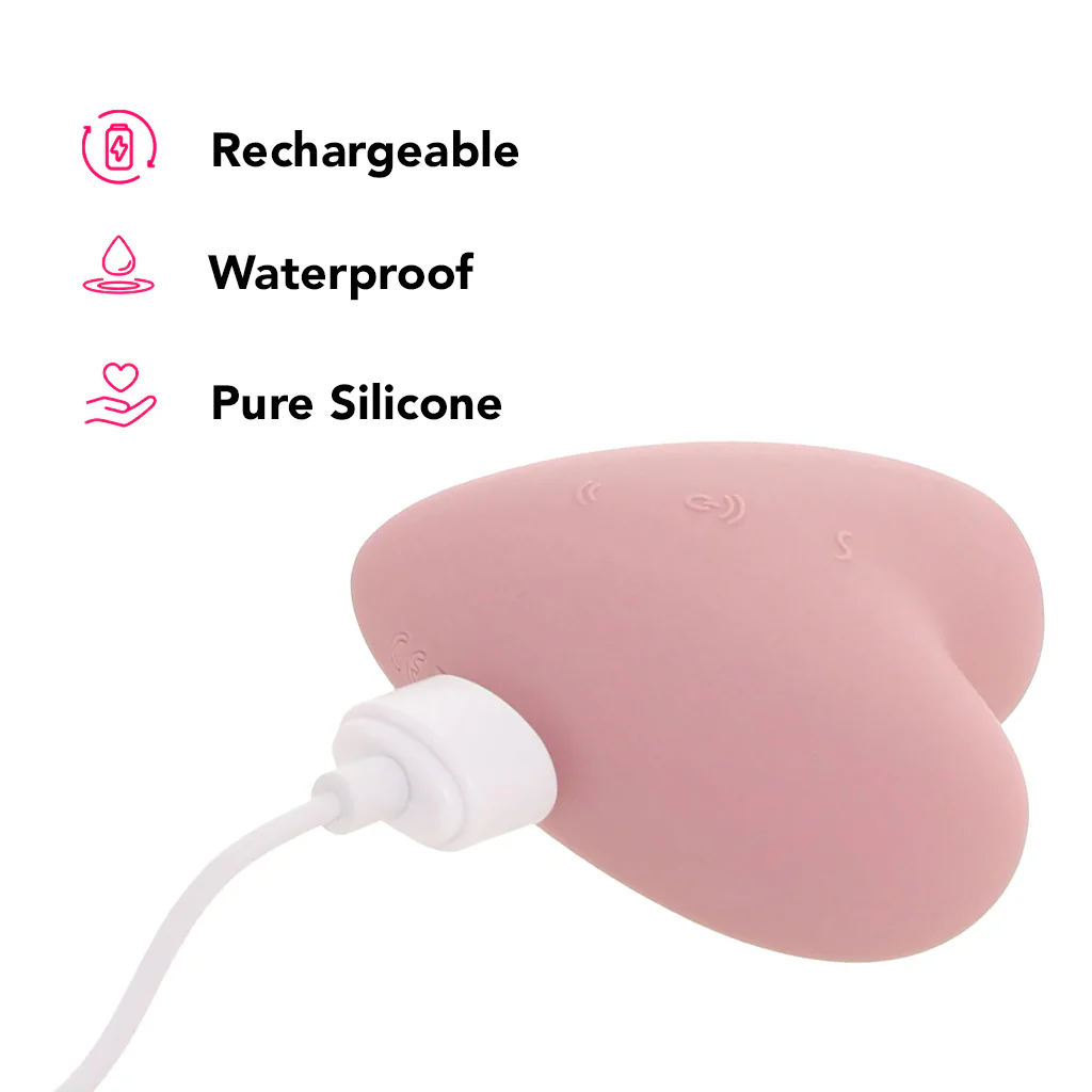 Satisfyer Cutie Heart Air Pulse Stimulator in Light Red - Image 7