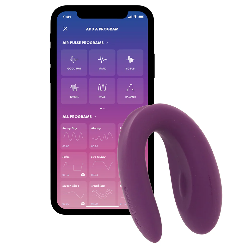 Satisfyer Double Joy Partner Vibe in Violet - Image 3