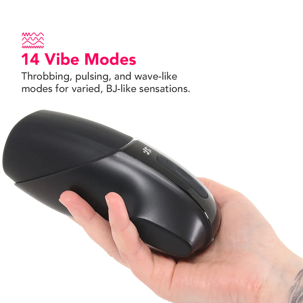 Satisfyer Men Vibration Stroker in Black - Image 4