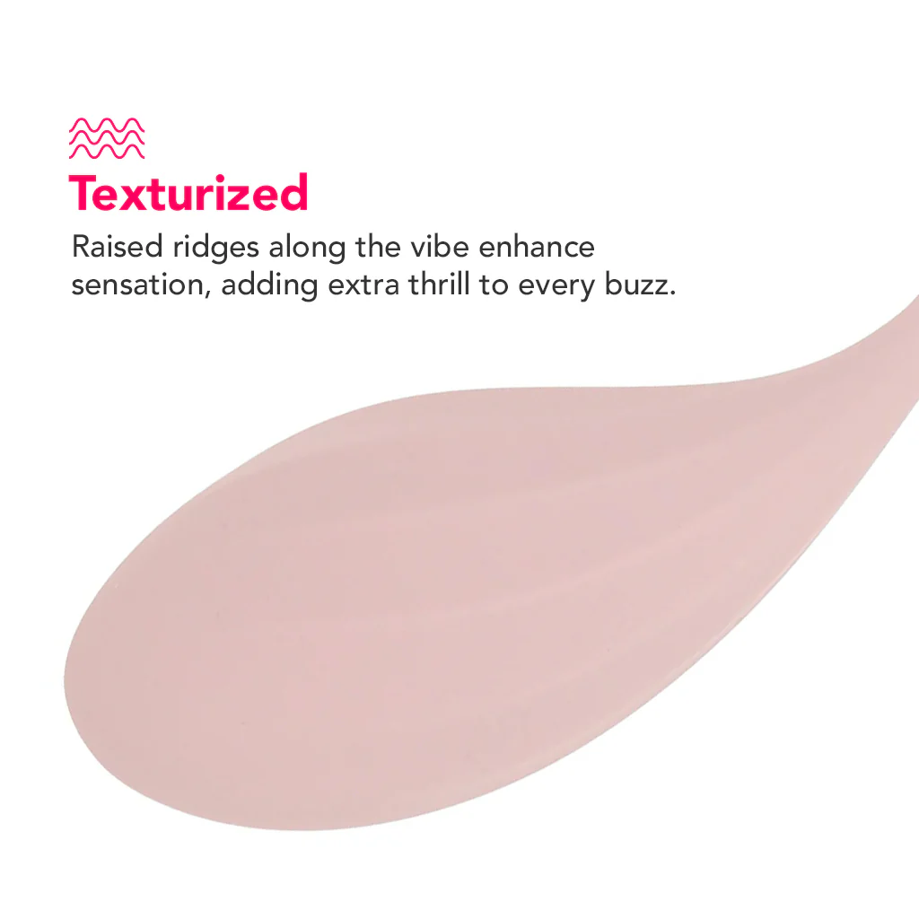 Satisfyer Ribbed Petal Wearable Vibe in Rose - Image 5