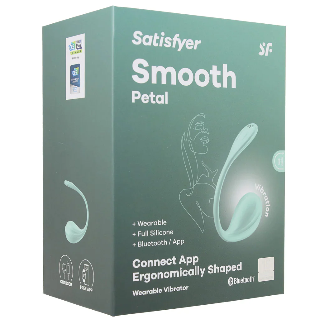 Satisfyer Smooth Petal Wearable Vibe in Mint - Image 9