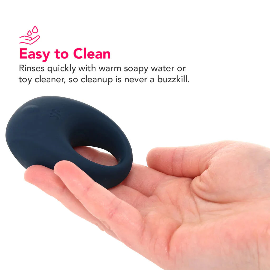 Satisfyer Strong One Ring Vibe in Blue - Image 4