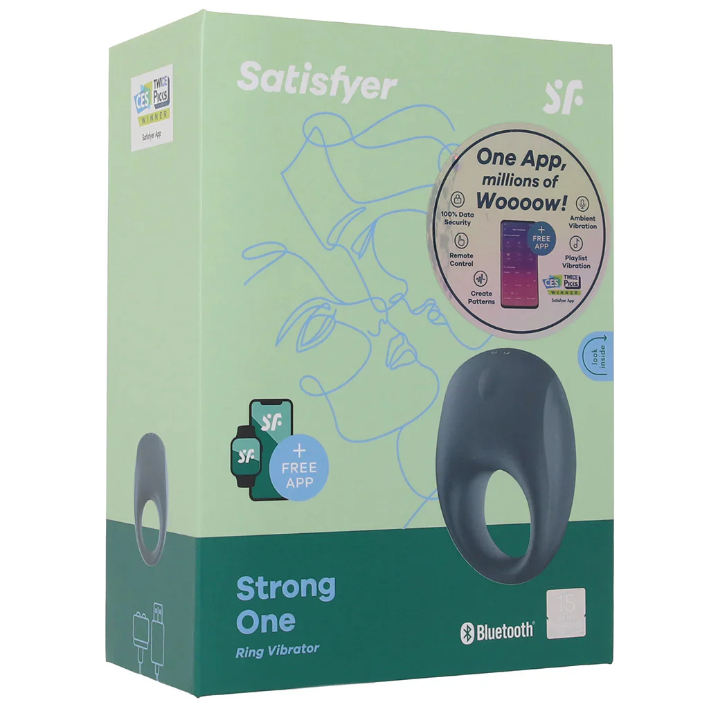 Satisfyer Strong One Ring Vibe in Blue - Image 9