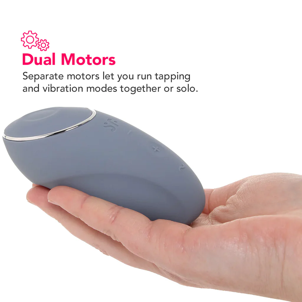 Satisfyer Tap & Climax 1 Tapping Vibe in Grey - Image 4