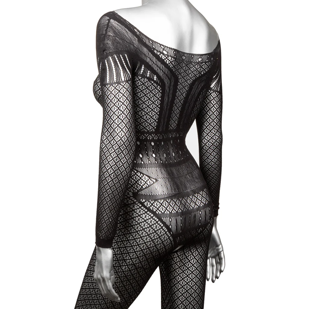 Scandal Full Length Black Lace Body Suit XL - Image 2