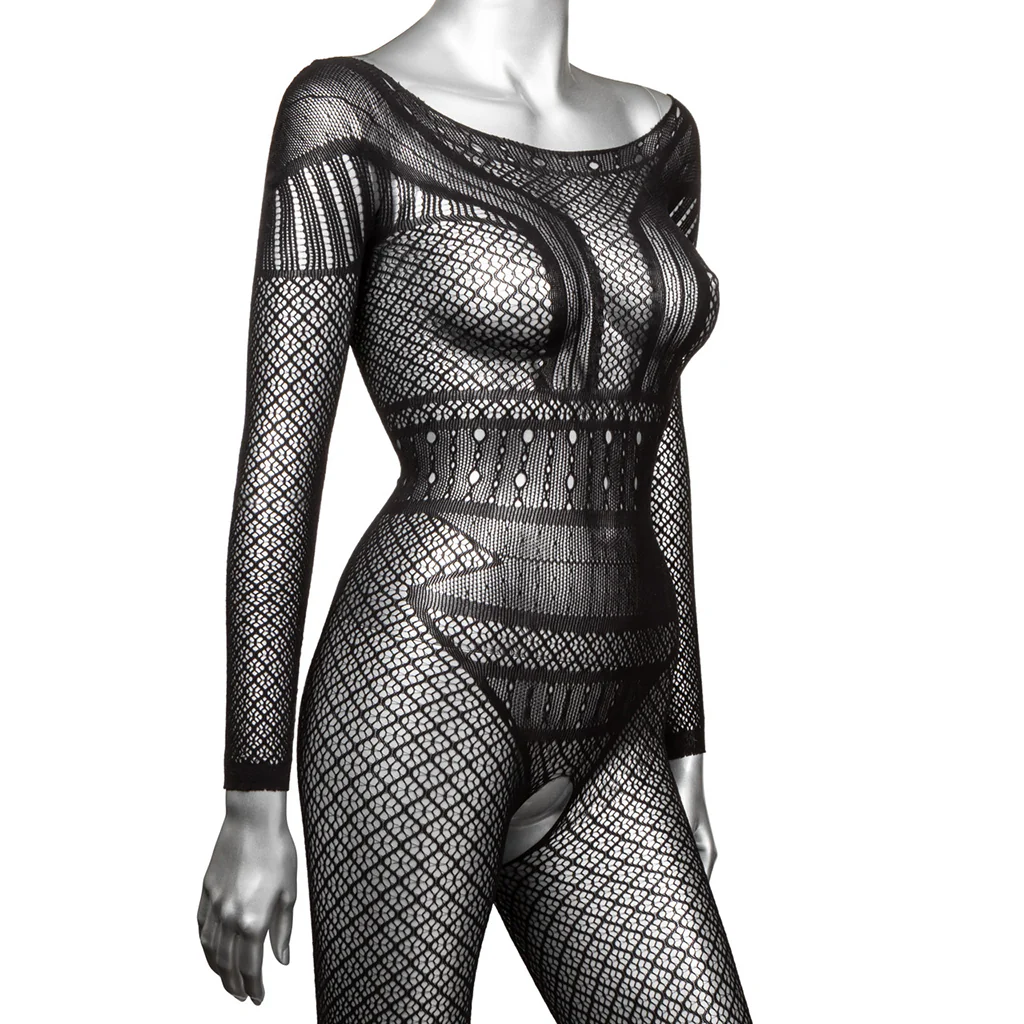 Scandal Full Length Black Lace Body Suit XL - Image 3
