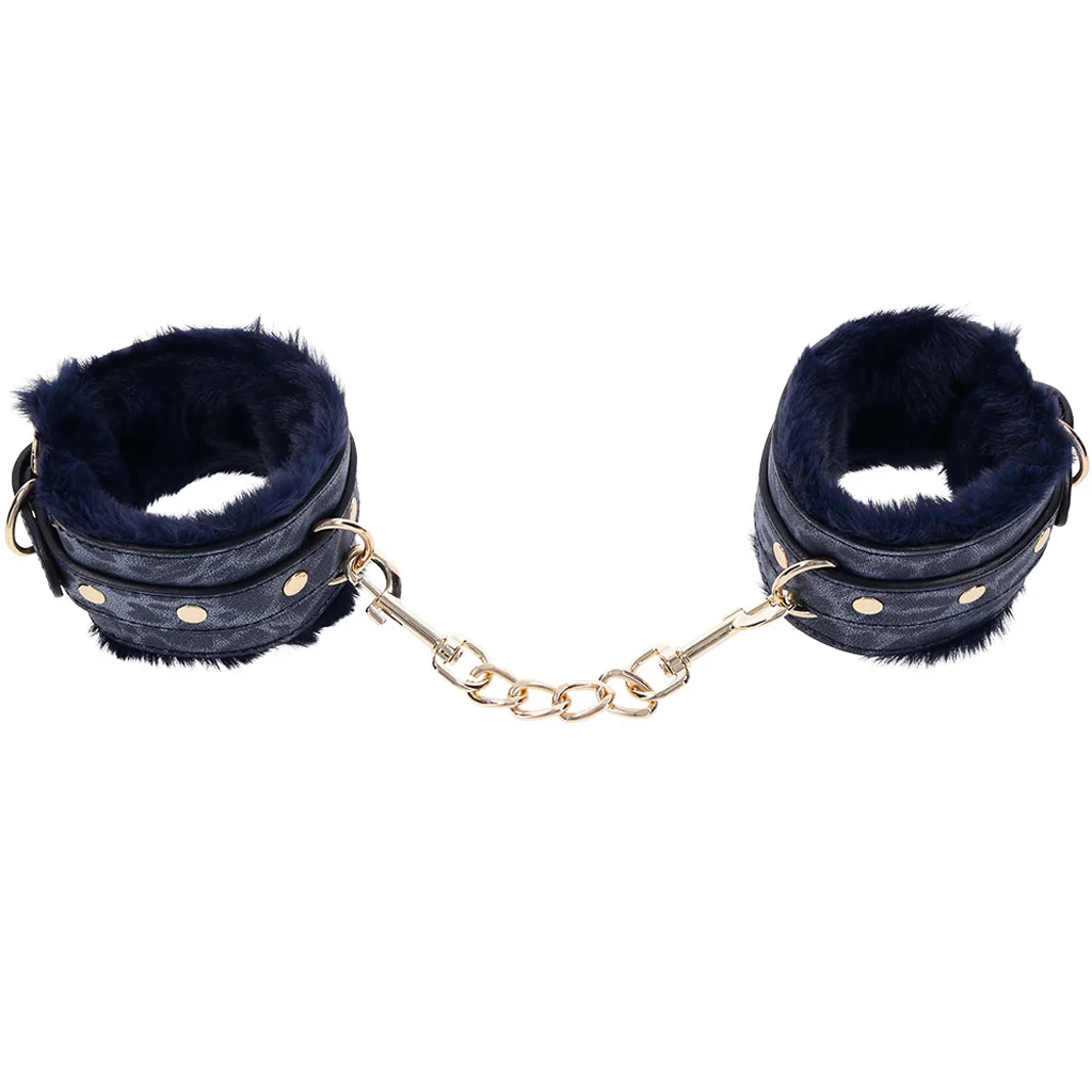 Sex & Mischief Cougar Fur Handcuffs - Image 3