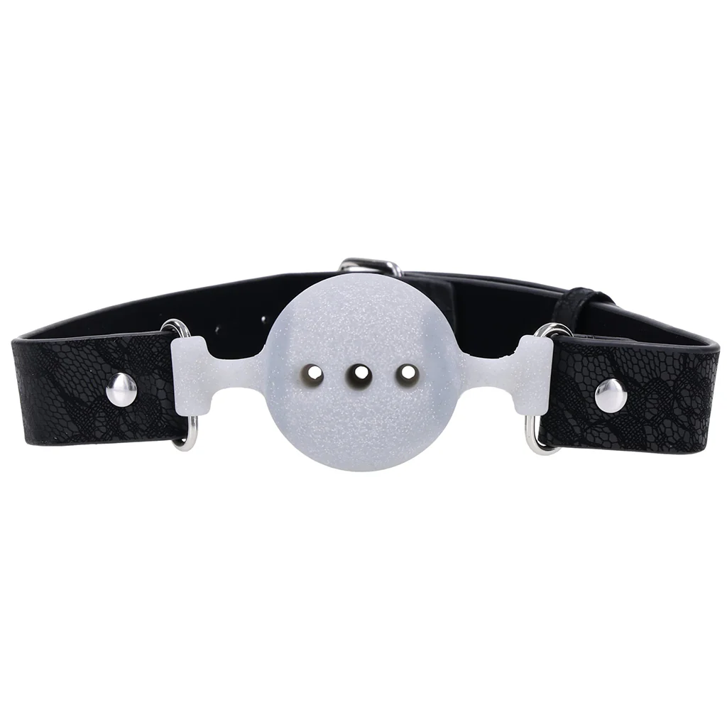 Sex & Mischief Lace Silicone Breathable Ball Gag - Image 3
