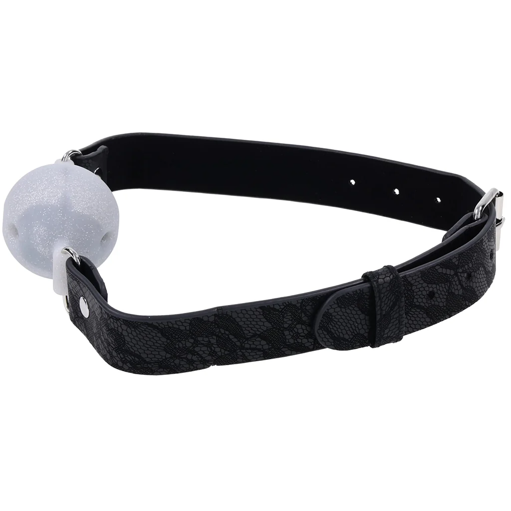 Sex & Mischief Lace Silicone Breathable Ball Gag - Image 7