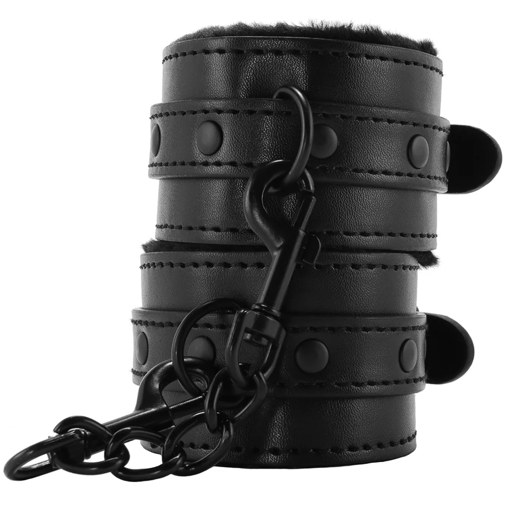 Sex & Mischief Shadow Fur Handcuffs - Image 3
