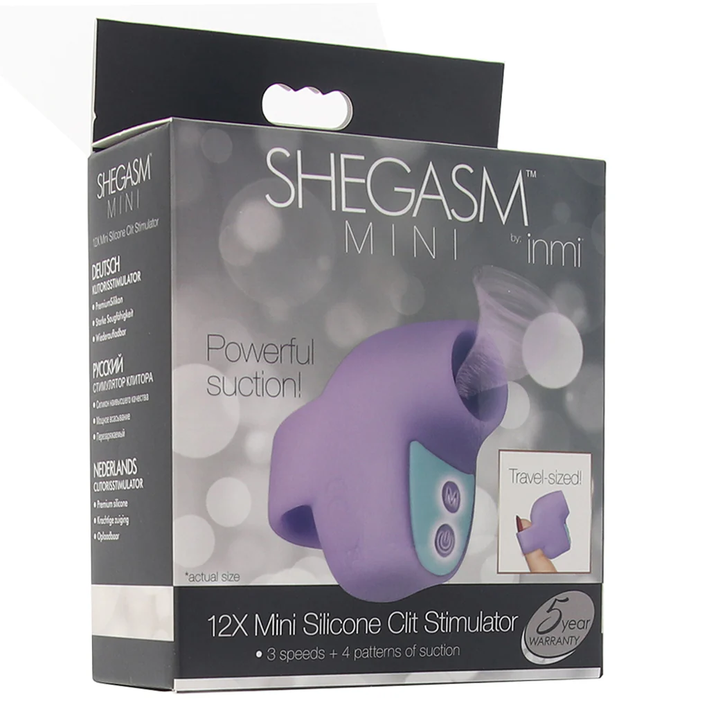 Shegasm Mini Silicone Clitoral Suction Vibe in Purple - Image 6