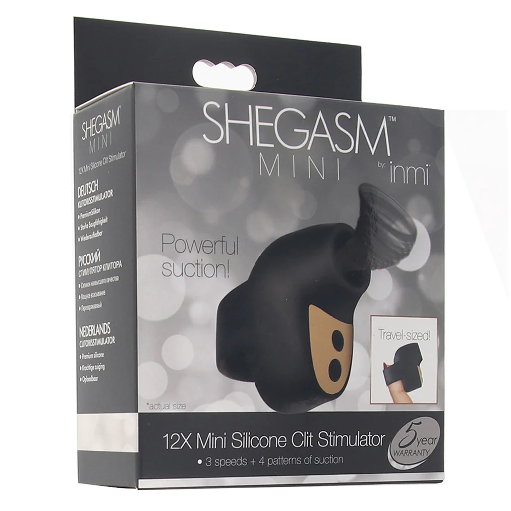 Shegasm Mini Silicone Clitoral Suction Vibe in Black - Image 6