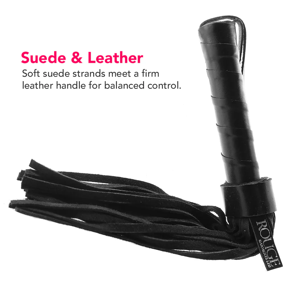 Short Suede Flogger in Black - Image 2