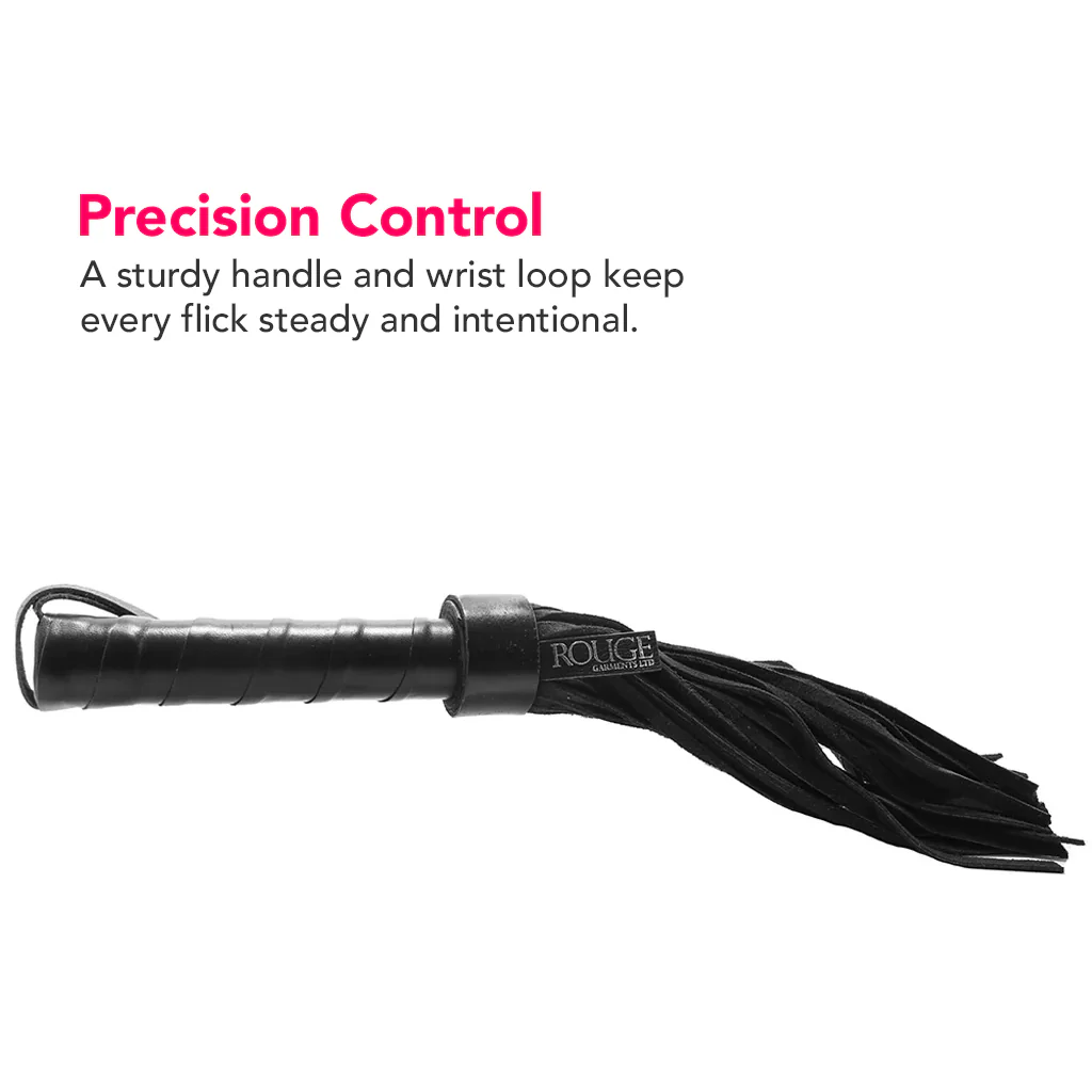 Short Suede Flogger in Black - Image 3