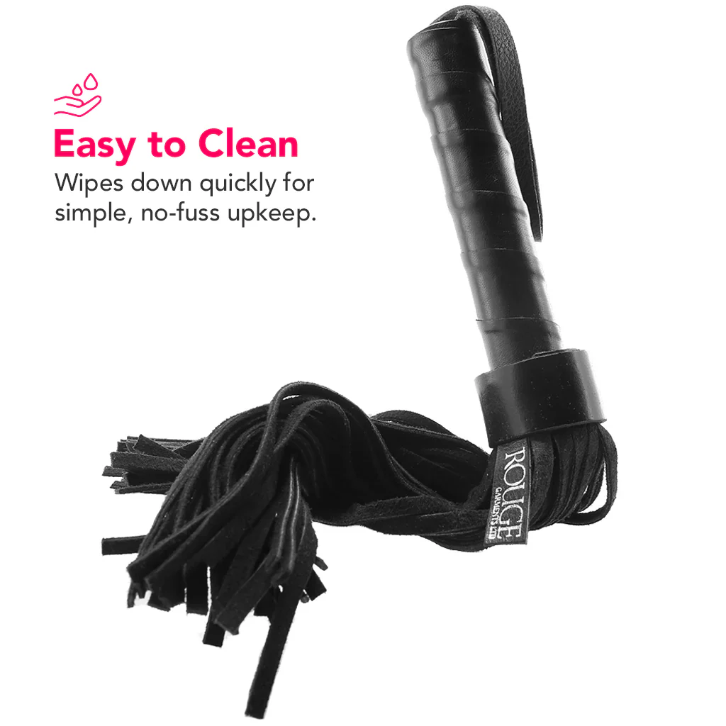 Short Suede Flogger in Black - Image 4