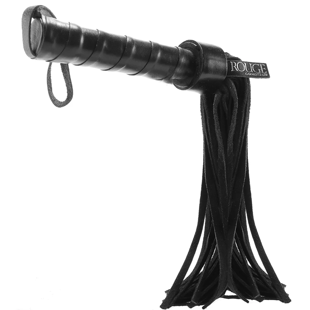 Short Suede Flogger in Black - Image 5