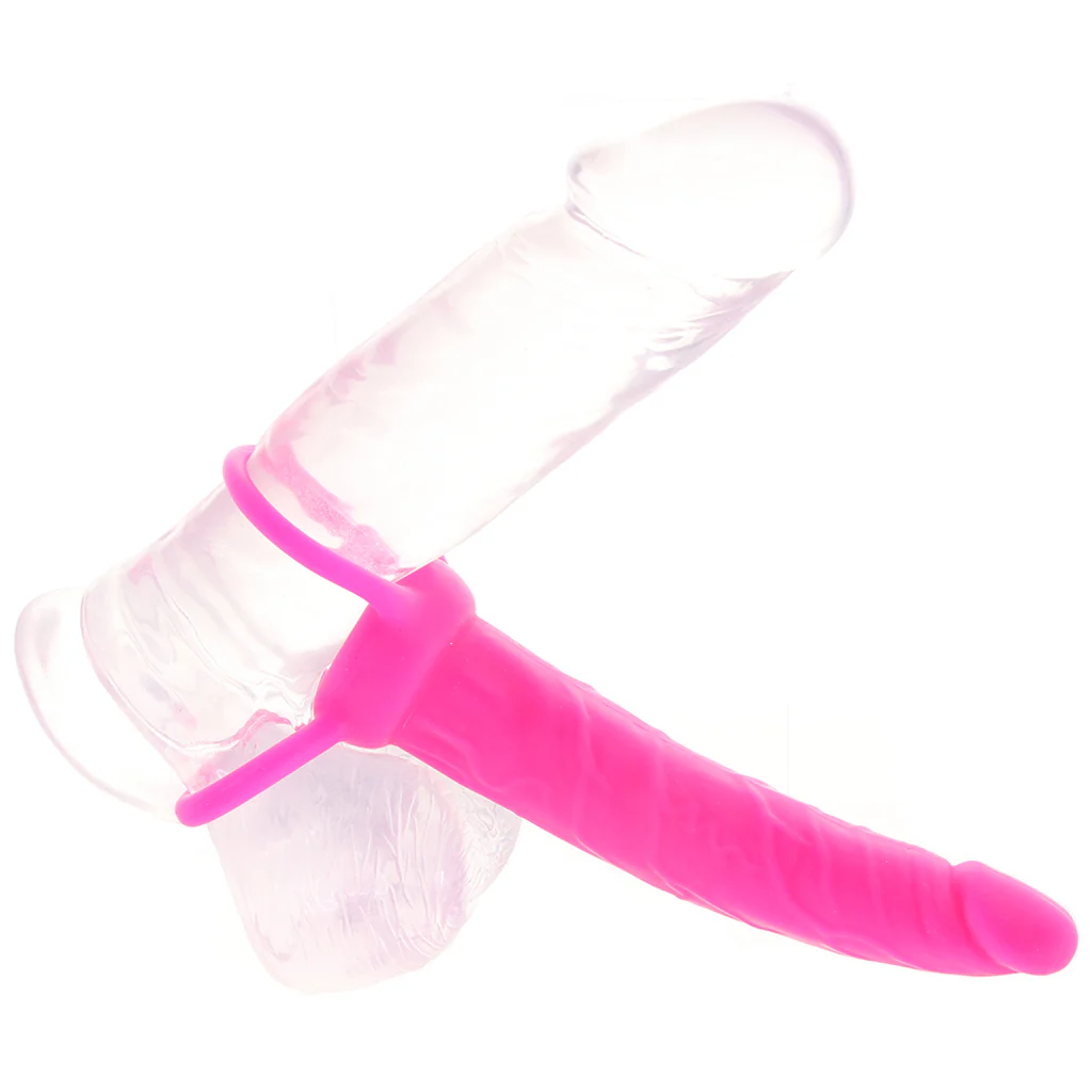 Silicone Love Rider Dual Penetrator in Pink - Image 2