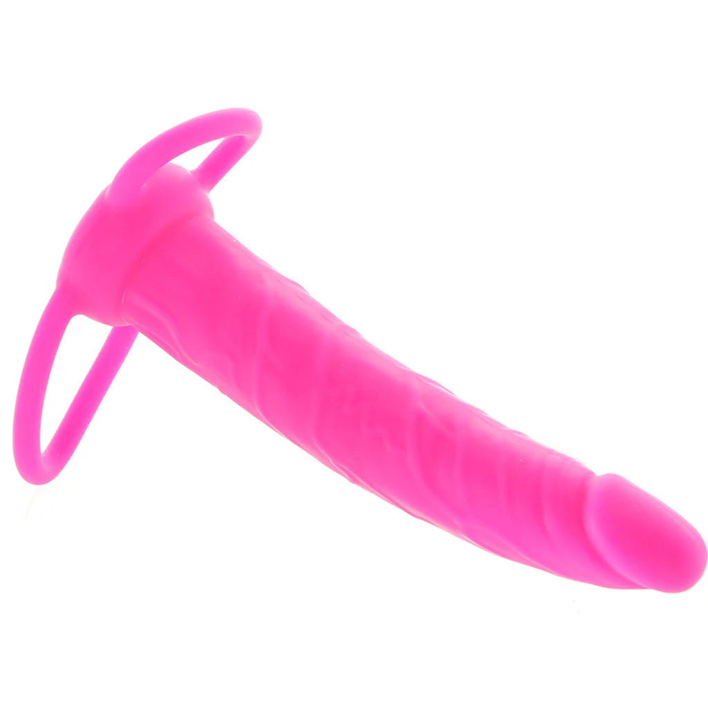Silicone Love Rider Dual Penetrator in Pink - Image 5