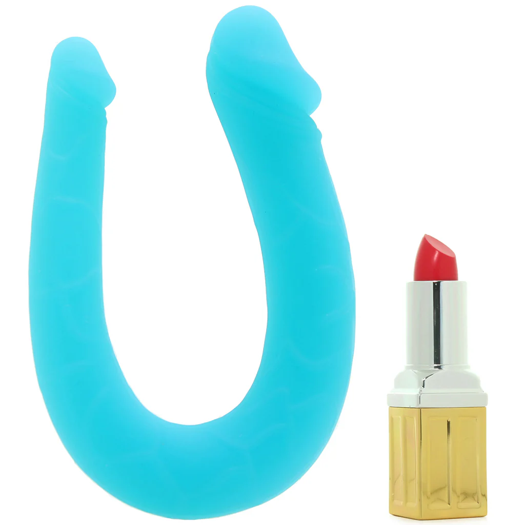Silicone AC/DC Double Dildo in Teal - Image 4