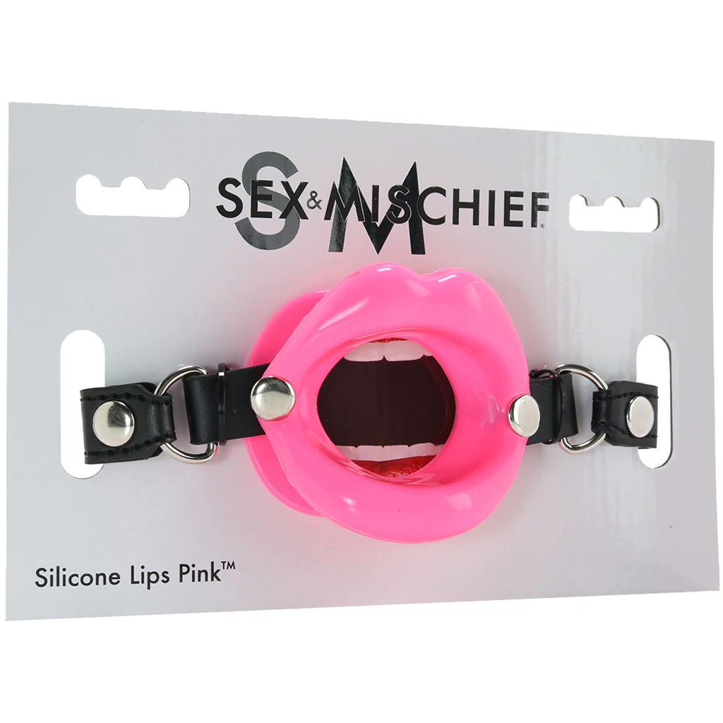 Silicone Lips Gag in Pink - Image 6