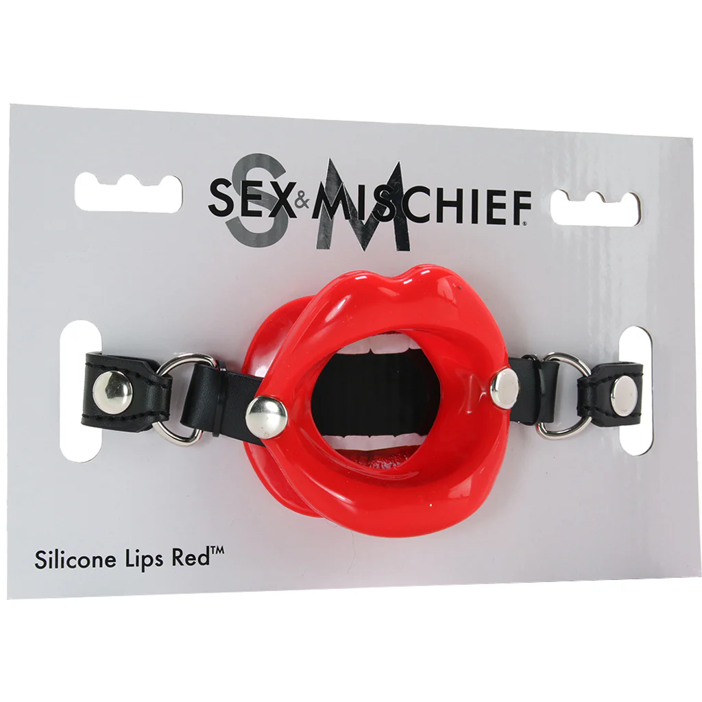 Silicone Lips Gag in Red - Image 6