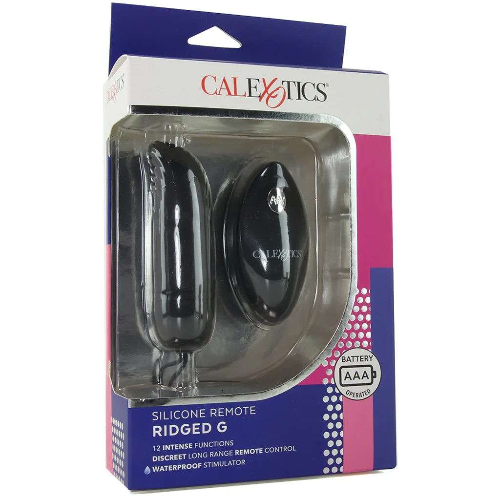 Silicone Remote Ridged G Vibe in Black - Image 6