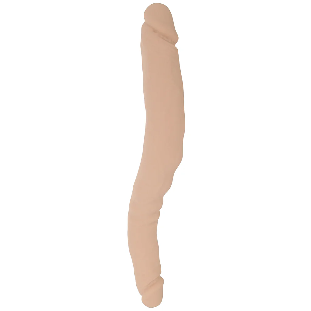 Silicone Studs Bend & Hold 12 Inch Dildo in Light - Image 3