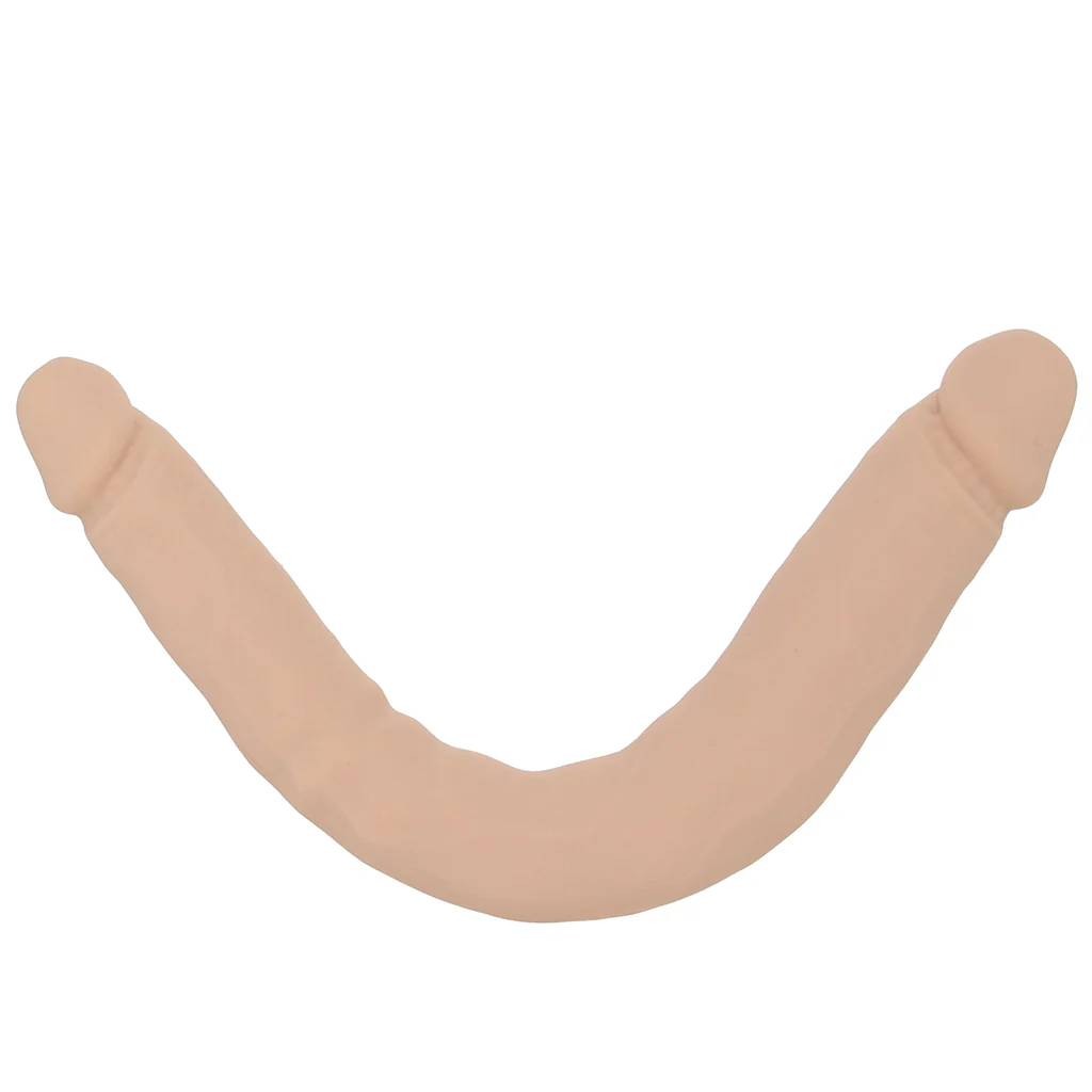 Silicone Studs Bend & Hold 12 Inch Dildo in Light - Image 6