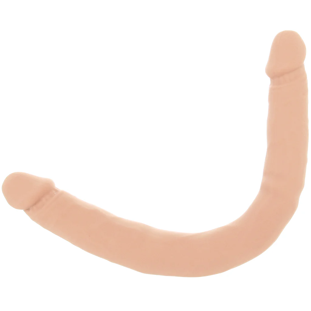 Silicone Studs Bend & Hold 16 Inch Double Dildo in Light - Image 6