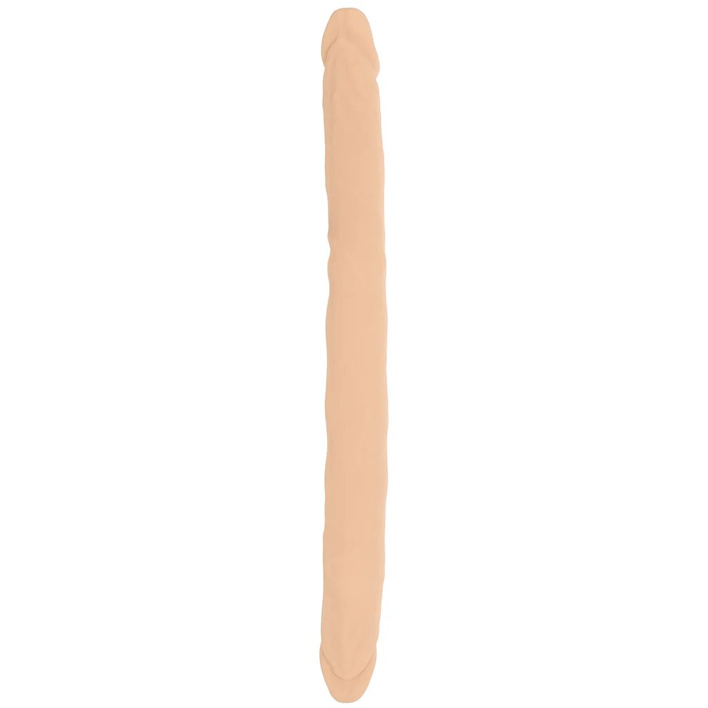 Silicone Studs Bend & Hold 16 Inch Double Dildo in Light - Image 8