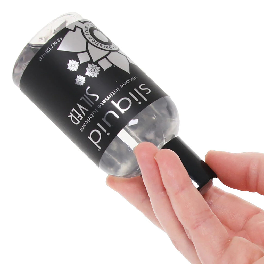 Silver Silicone Intimate Lubricant in 4.2oz/125ml - Image 4
