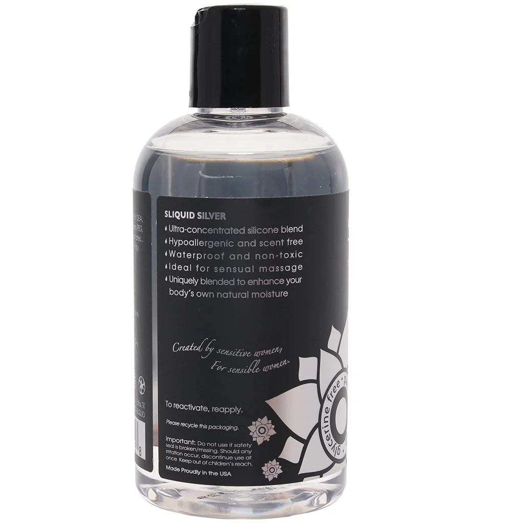 Silver Silicone Intimate Lubricant in 8.5oz/255ml - Image 6