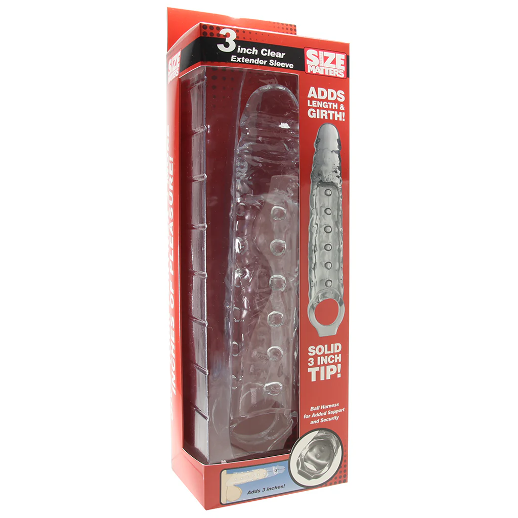 Size Matters 3 Inch Clear Extender Sleeve - Image 6