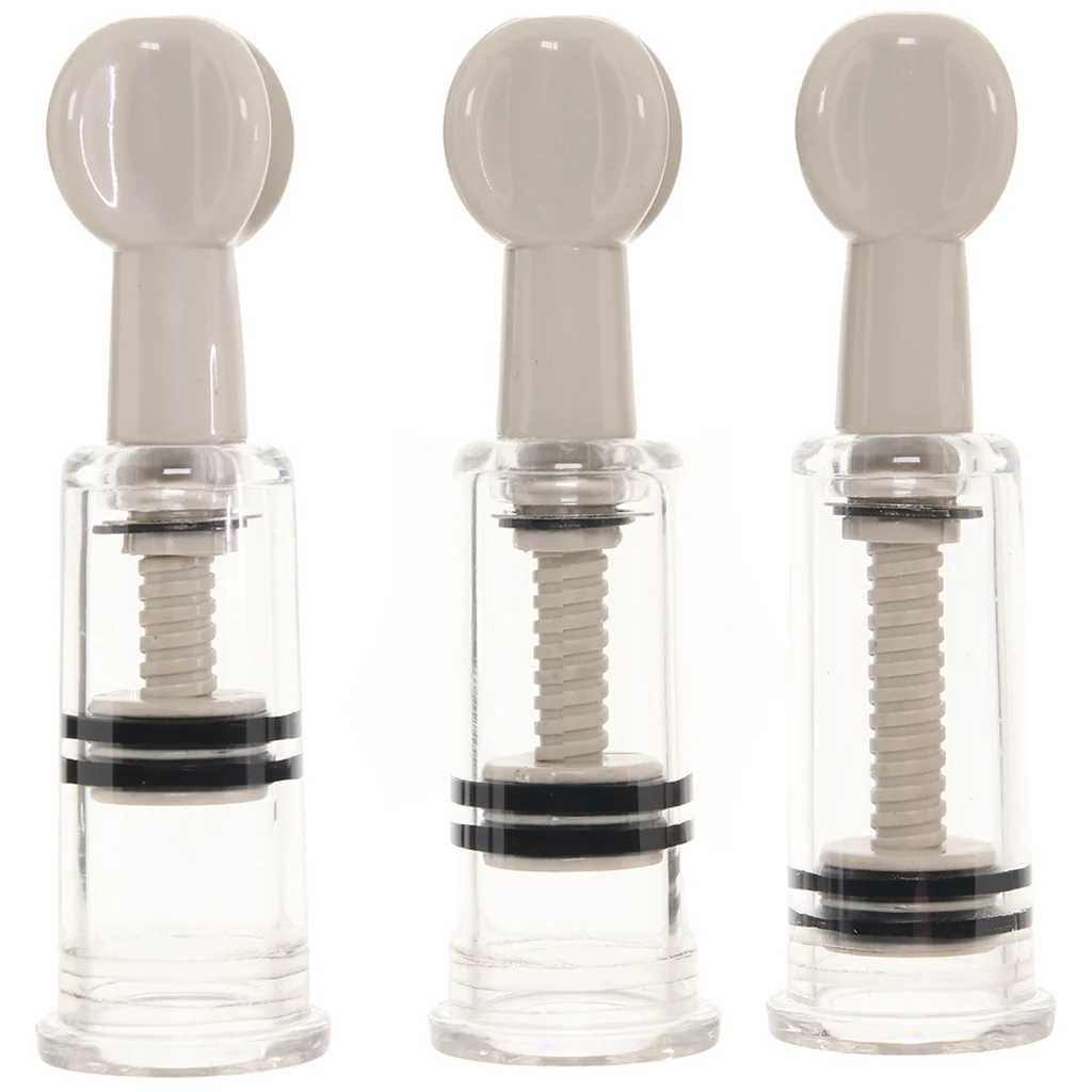 Size Matters MaxTwist Clit & Nipple Sucker Set in White - Image 3