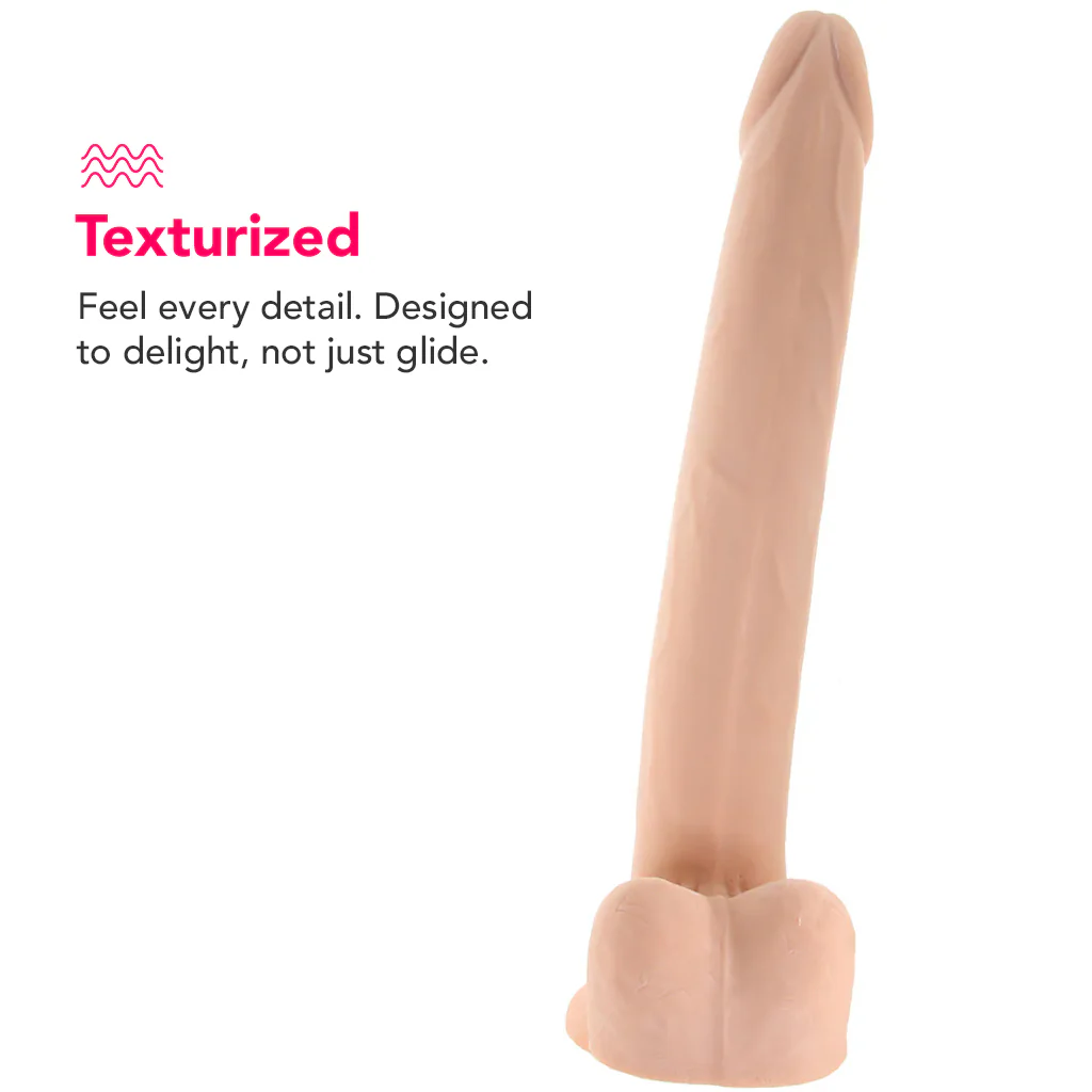 Size Queen 12 Inch Dildo in Ivory - Image 3