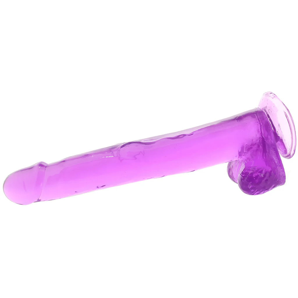 Size Queen 12 Inch Jelly Dildo in Purple - Image 5