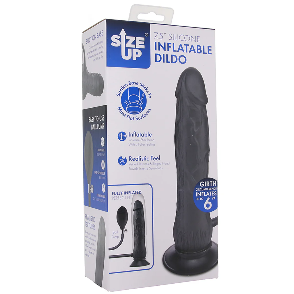 Size Up 7.5 Inch Silicone Inflatable Dildo - Image 6