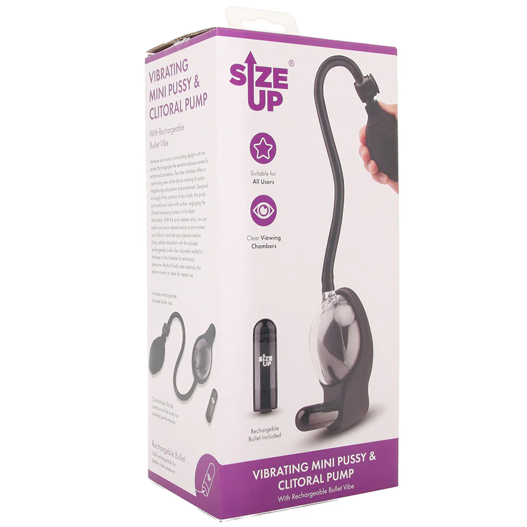 Size Up Vibrating Mini Pussy & Clitoral Pump - Image 6