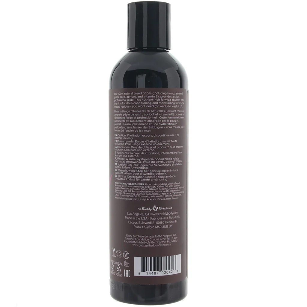 Hemp Seed Massage Oil 8oz/236ml in Skinny Dip - Image 6