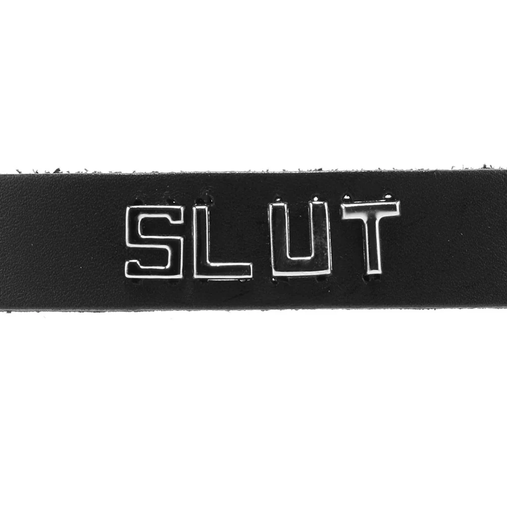 Slut Leather Word Band Collar - Image 4