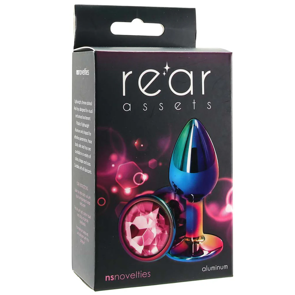 Small Aluminum Plug with Pink Gem in Multicolor - Image 6