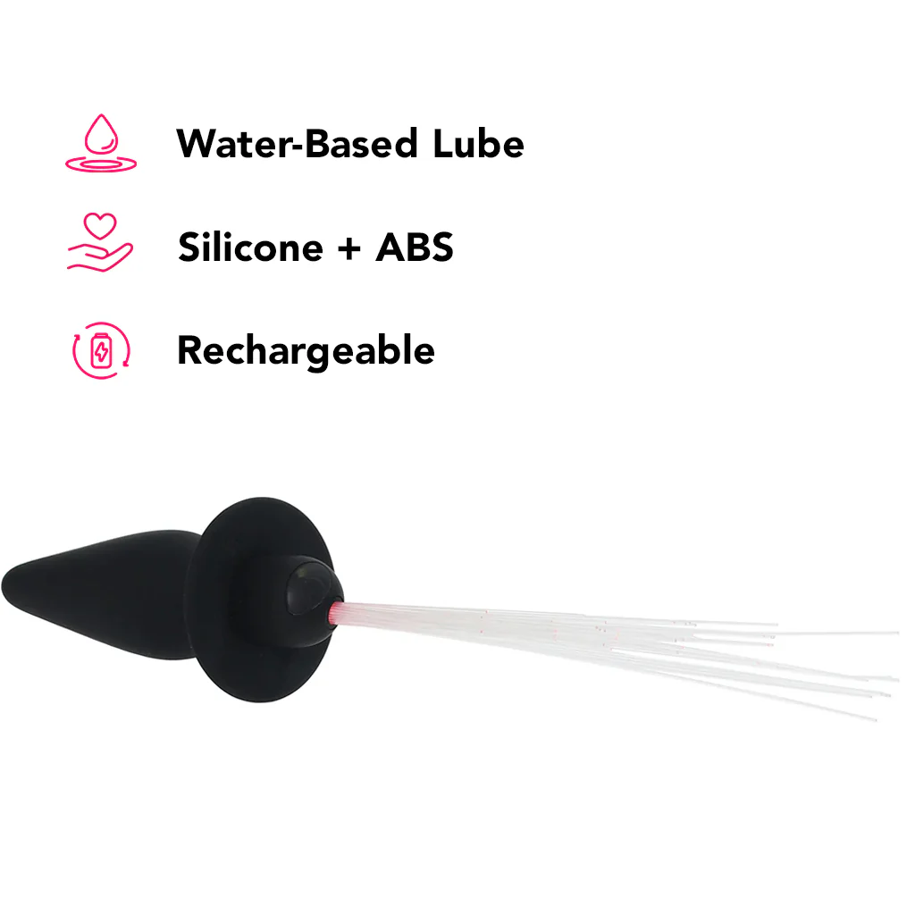 Southern Lights Vibrating Butt Plug in Black - Image 5